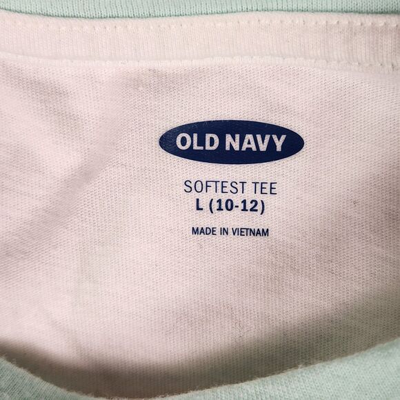Old Navy Girls T-Shirt Top Baseball Style Large (10-12) - Picture 5 of 6